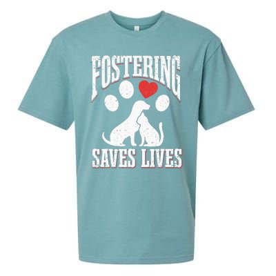 Fostering Saves Lives Rescue Cat Rescue Dog Animal Rescue Sueded Cloud Jersey T-Shirt