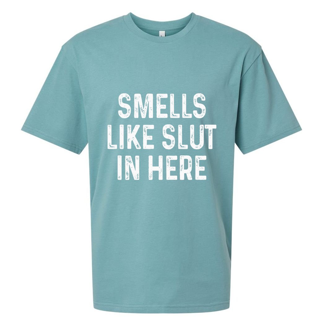 Funny Smells Like Slut In Here Offensive Adult Humor Sueded Cloud Jersey T-Shirt