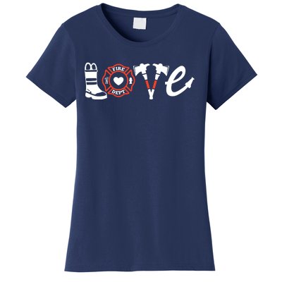 Firefighter Shirts Love Firefighter Tee Firefighter Gift Women's T-Shirt