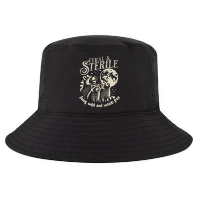 Feral & Sterile Living Wild And Womb Free Funny Racoon Cool Comfort Performance Bucket Hat
