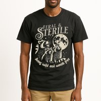 Feral & Sterile Living Wild And Womb Free Funny Racoon Tall T-Shirt
