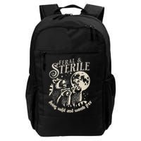 Feral & Sterile Living Wild And Womb Free Funny Racoon Backpack