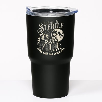 Feral & Sterile Living Wild And Womb Free Funny Racoon Tumbler