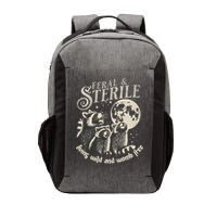Feral & Sterile Living Wild And Womb Free Funny Racoon Vector Backpack