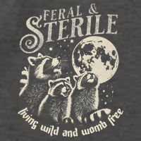 Feral & Sterile Living Wild And Womb Free Funny Racoon Vector Backpack