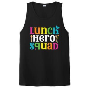 Funny School Lunch Hero Squad Funny Cafeteria Workers Cute Gift PosiCharge Competitor Tank