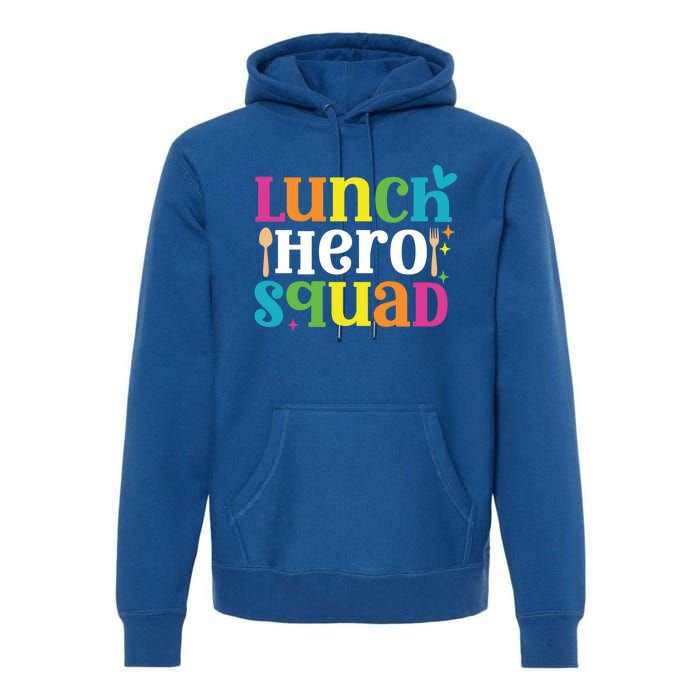 Funny School Lunch Hero Squad Funny Cafeteria Workers Cute Gift Premium Hoodie