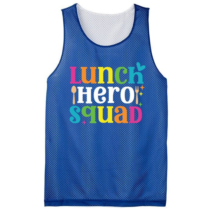 Funny School Lunch Hero Squad Funny Cafeteria Workers Cute Gift Mesh Reversible Basketball Jersey Tank