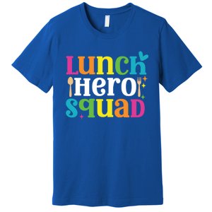 Funny School Lunch Hero Squad Funny Cafeteria Workers Cute Gift Premium T-Shirt