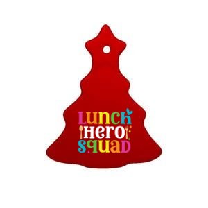 Funny School Lunch Hero Squad Funny Cafeteria Workers Cute Gift Ceramic Tree Ornament