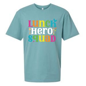 Funny School Lunch Hero Squad Funny Cafeteria Workers Cute Gift Sueded Cloud Jersey T-Shirt