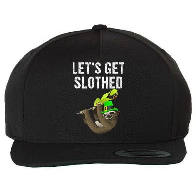 Funny Sloth Lovers Saint Patrick's Day Gift Wool Snapback Cap