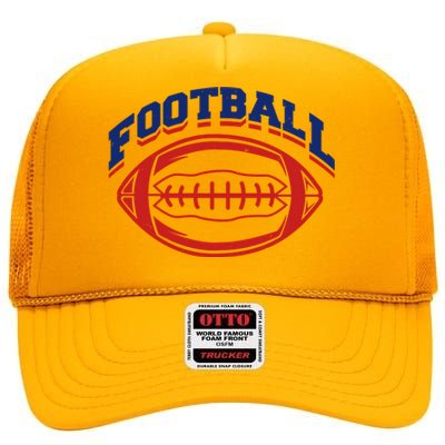 Football Sport Lover Gift High Crown Mesh Back Trucker Hat