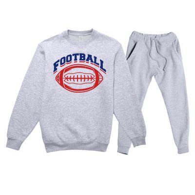 Football Sport Lover Gift Premium Crewneck Sweatsuit Set