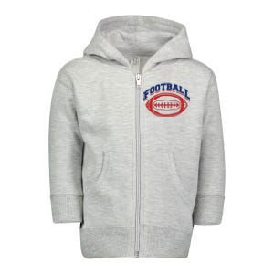 Football Sport Lover Gift Toddler Zip Fleece Hoodie