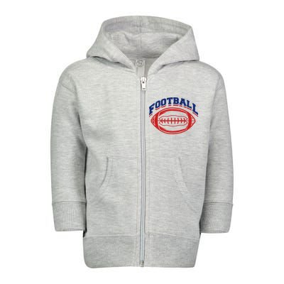 Football Sport Lover Gift Toddler Zip Fleece Hoodie