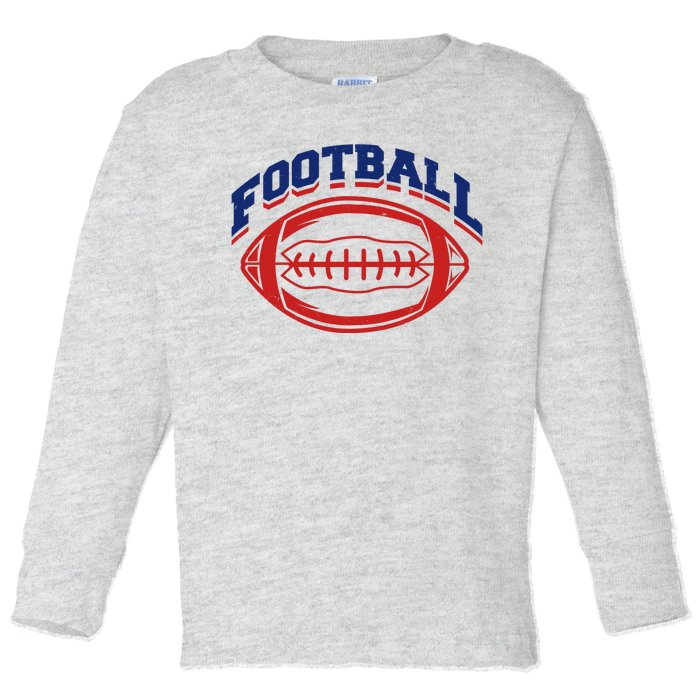 Football Sport Lover Gift Toddler Long Sleeve Shirt