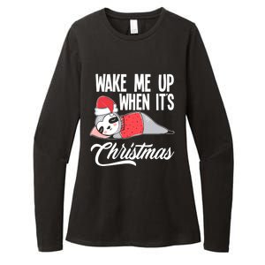 Funny Sloth Lover Wake Me Up When ItS Christmas Gift Womens CVC Long Sleeve Shirt