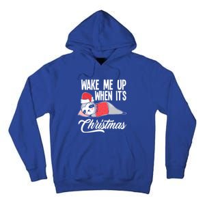 Funny Sloth Lover Wake Me Up When ItS Christmas Gift Tall Hoodie