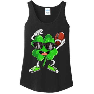 Football Shamrock Lucky Clover Irish St Patrick's Day Ladies Essential Tank