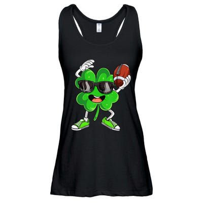 Football Shamrock Lucky Clover Irish St Patrick's Day Ladies Essential Flowy Tank