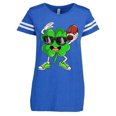 Football Shamrock Lucky Clover Irish St Patrick's Day Enza Ladies Jersey Football T-Shirt