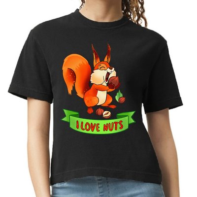 Funny Squirrel Lover Quote I Love Nuts Squirrel Pet Owner Comfort Colors Boxy T-Shirt