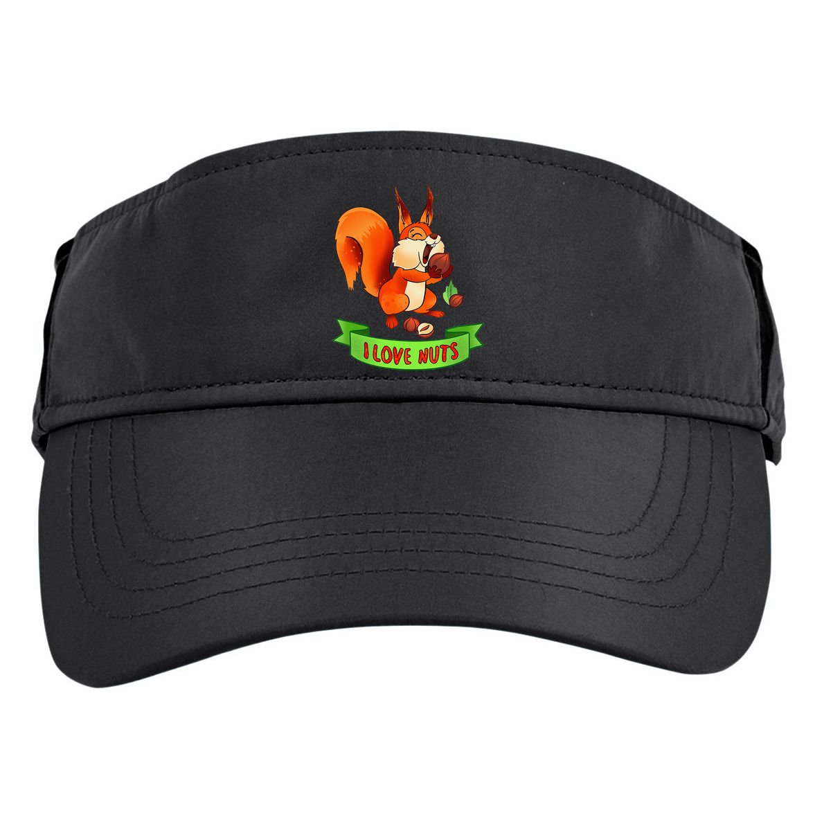 Funny Squirrel Lover Quote I Love Nuts Squirrel Pet Owner Adult Drive Performance Visor