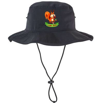 Funny Squirrel Lover Quote I Love Nuts Squirrel Pet Owner Bucket Hat