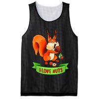 Funny Squirrel Lover Quote I Love Nuts Squirrel Pet Owner Mesh Reversible Basketball Jersey Tank