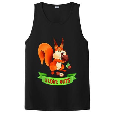 Funny Squirrel Lover Quote I Love Nuts Squirrel Pet Owner PosiCharge Competitor Tank