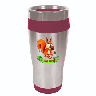 Funny Squirrel Lover Quote I Love Nuts Squirrel Pet Owner 16oz Travel Tumbler