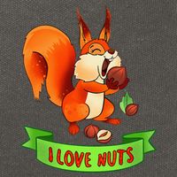 Funny Squirrel Lover Quote I Love Nuts Squirrel Pet Owner Cotton Canvas Backpack