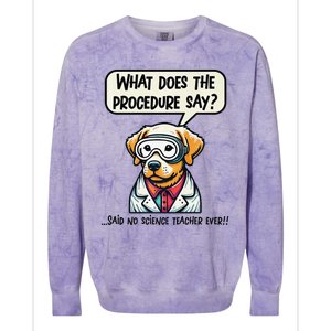 Funny Sarcastic “Lab Dog” Science Teacher Premium Colorblast Crewneck Sweatshirt