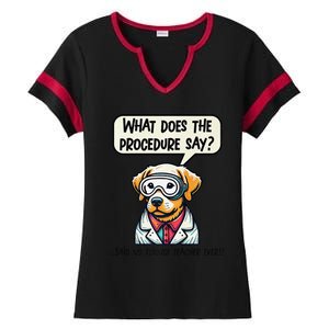 Funny Sarcastic “Lab Dog” Science Teacher Premium Ladies Halftime Notch Neck Tee