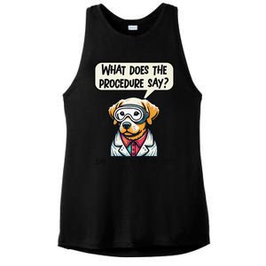 Funny Sarcastic “Lab Dog” Science Teacher Premium Ladies PosiCharge Tri-Blend Wicking Tank