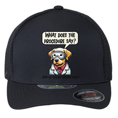 Funny Sarcastic “Lab Dog” Science Teacher Premium Flexfit Unipanel Trucker Cap