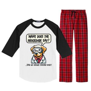 Funny Sarcastic “Lab Dog” Science Teacher Premium Raglan Sleeve Pajama Set