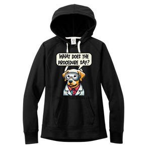 Funny Sarcastic “Lab Dog” Science Teacher Premium Women's Fleece Hoodie