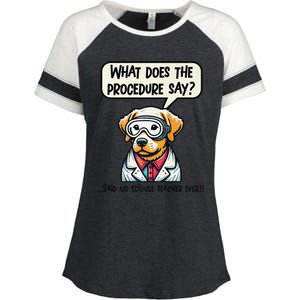 Funny Sarcastic “Lab Dog” Science Teacher Premium Enza Ladies Jersey Colorblock Tee