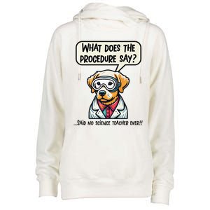 Funny Sarcastic “Lab Dog” Science Teacher Premium Womens Funnel Neck Pullover Hood