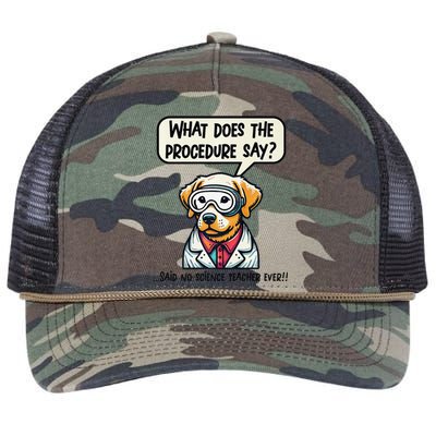 Funny Sarcastic “Lab Dog” Science Teacher Premium Retro Rope Trucker Hat Cap