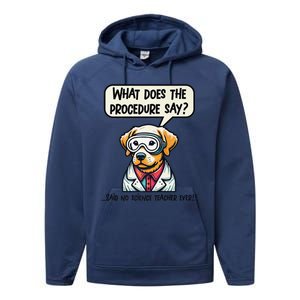 Funny Sarcastic “Lab Dog” Science Teacher Premium Performance Fleece Hoodie