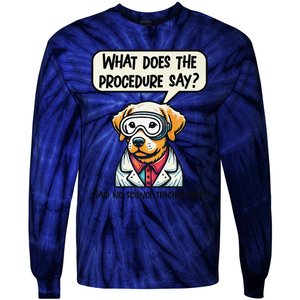 Funny Sarcastic “Lab Dog” Science Teacher Premium Tie-Dye Long Sleeve Shirt