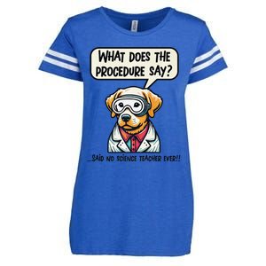 Funny Sarcastic “Lab Dog” Science Teacher Premium Enza Ladies Jersey Football T-Shirt