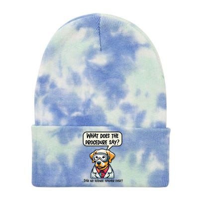 Funny Sarcastic “Lab Dog” Science Teacher Premium Tie Dye 12in Knit Beanie