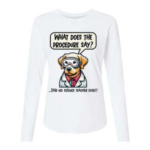 Funny Sarcastic “Lab Dog” Science Teacher Premium Womens Cotton Relaxed Long Sleeve T-Shirt