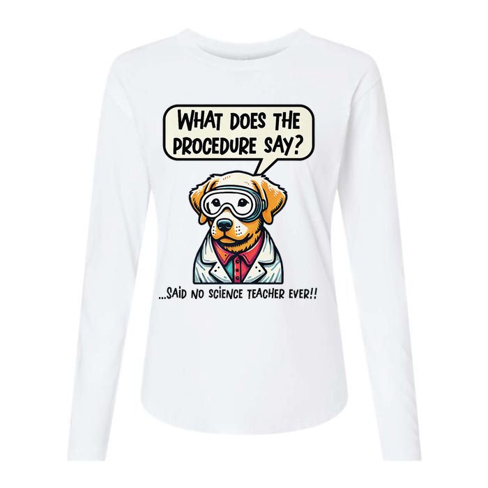 Funny Sarcastic “Lab Dog” Science Teacher Premium Womens Cotton Relaxed Long Sleeve T-Shirt