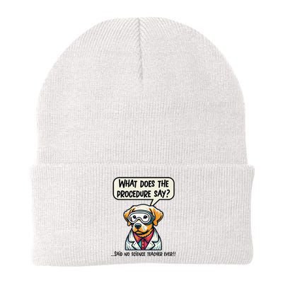 Funny Sarcastic “Lab Dog” Science Teacher Premium Knit Cap Winter Beanie