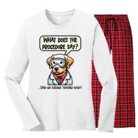 Funny Sarcastic “Lab Dog” Science Teacher Premium Women's Long Sleeve Flannel Pajama Set 